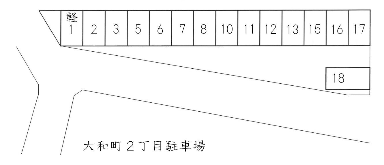 大和町２丁目駐車場の駐車配置図