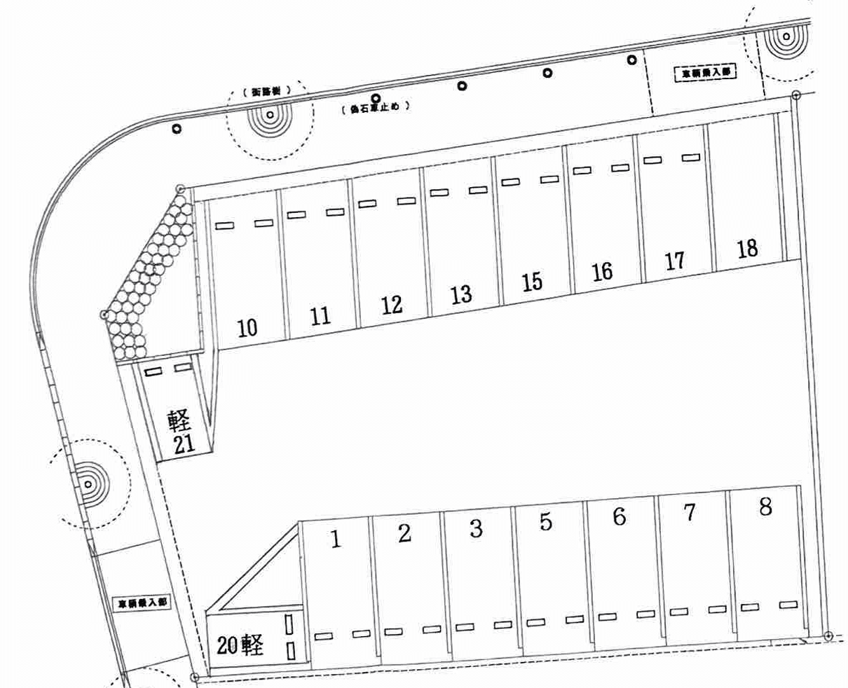 セイアンパーキングの駐車配置図