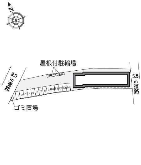 グリーングレイス(34996)の駐車配置図