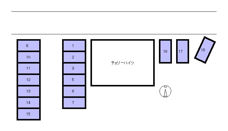チェリーハイツ駐車場の駐車配置図