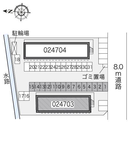 ＮＡＧＡＩ(24703)の駐車配置図