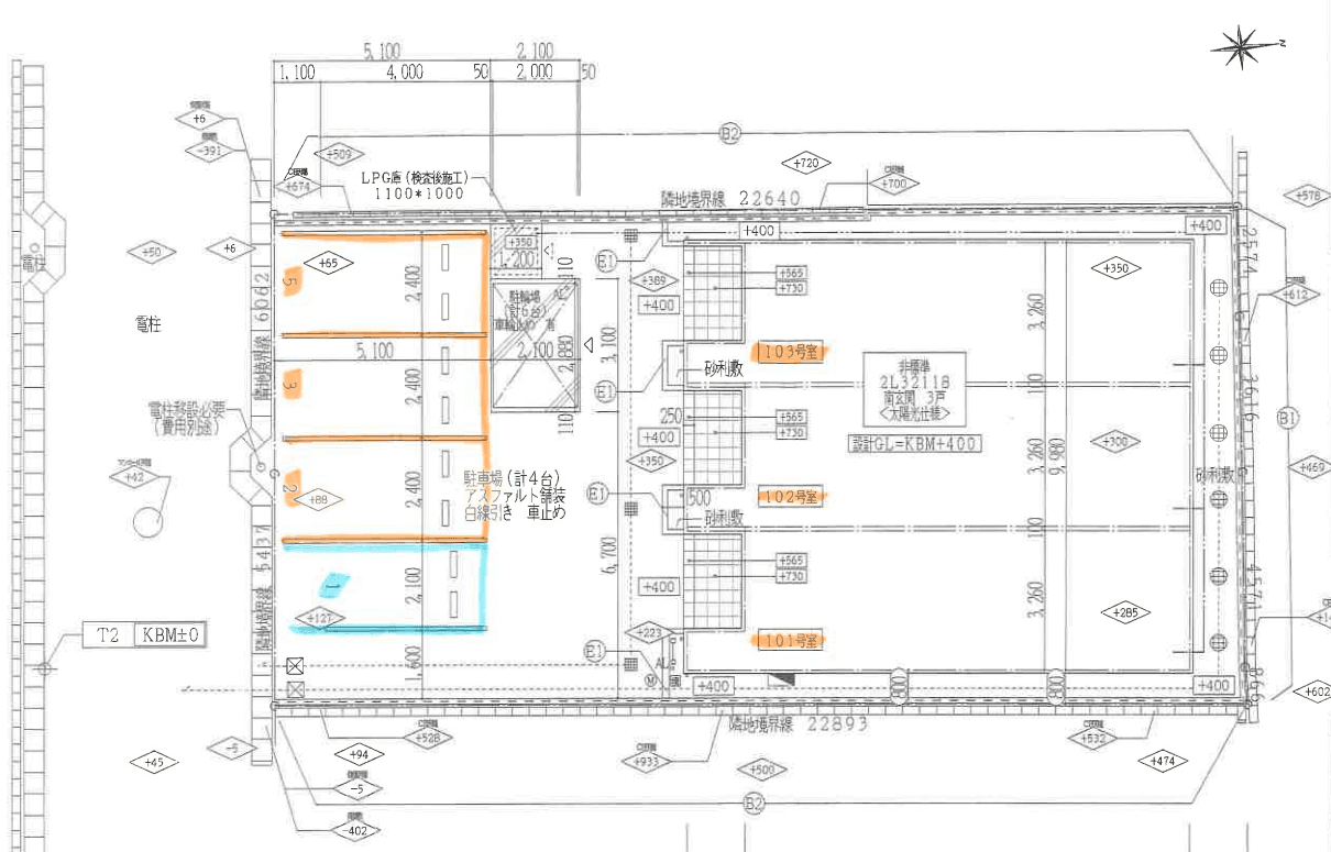 サニーデリシャスⅡの駐車配置図