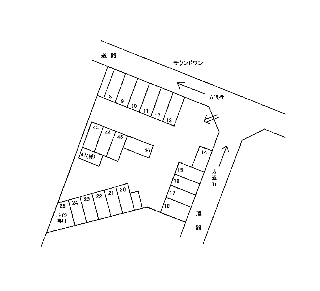 （菅原７丁目）井上モータープールの駐車配置図