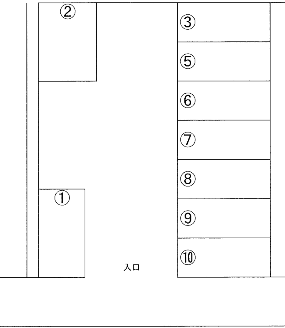 松本駐車場の駐車配置図