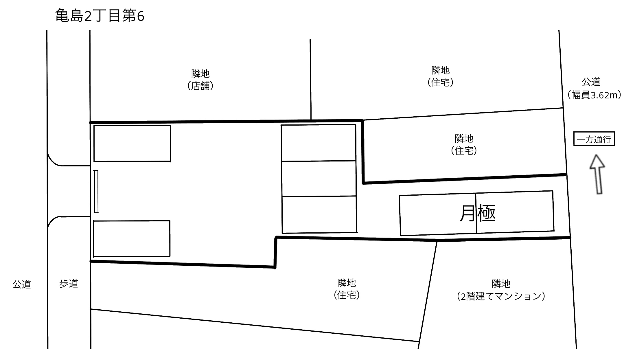 亀島２丁目第６の駐車配置図