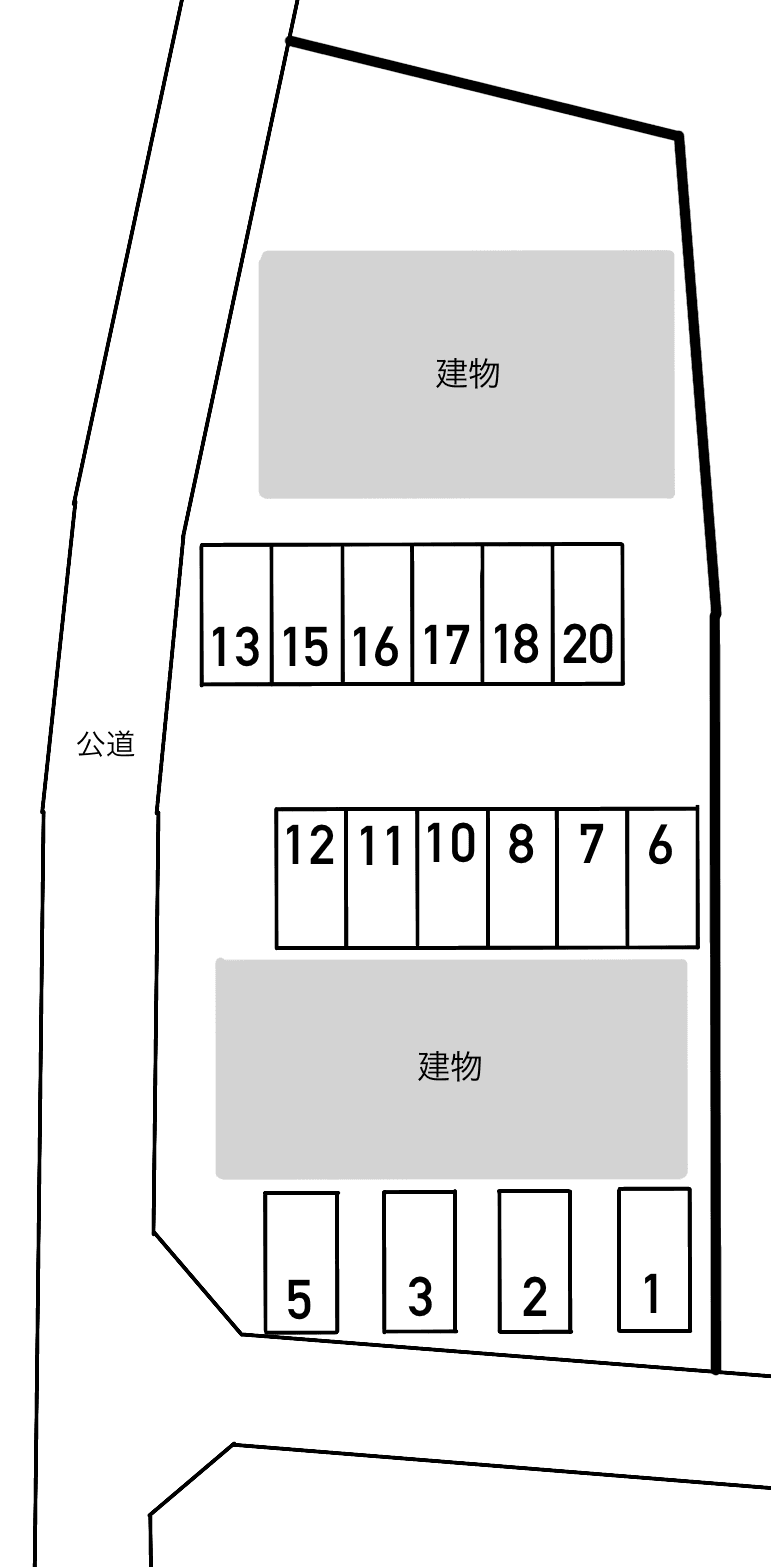 ベルレーヴ　Ａの駐車配置図