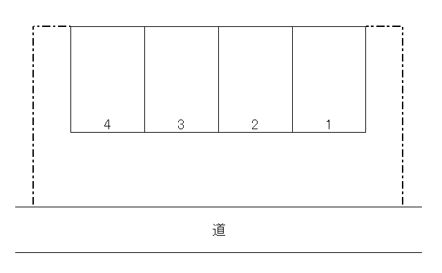 二本木４丁目駐車場ＮＯ．２の駐車配置図
