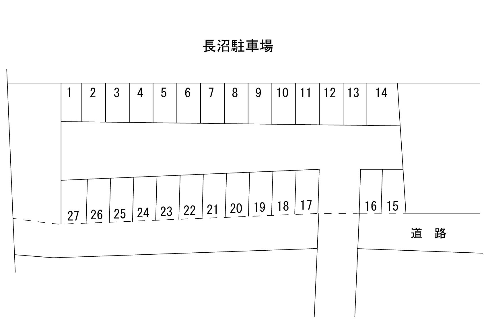 長沼駐車場の駐車配置図
