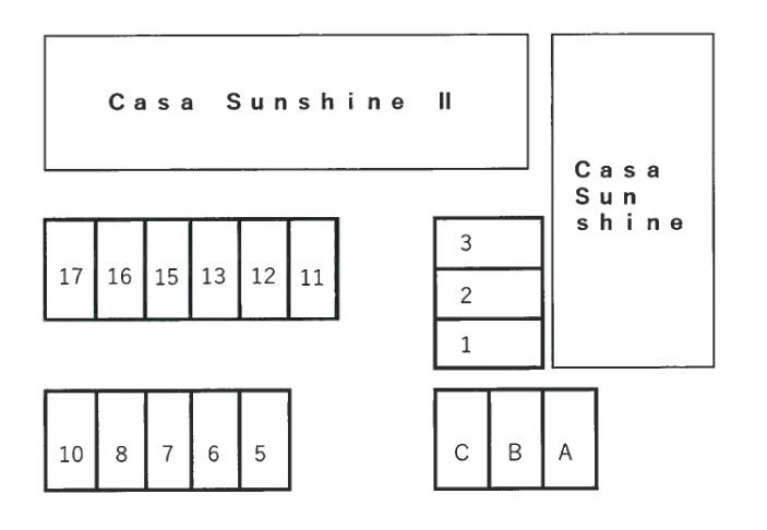 Ｃａｓａ　Ｓｕｎｓｈｉｎｅの駐車配置図