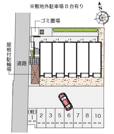 ヴィラージュＦ(55031)　敷地外駐車場の駐車配置図