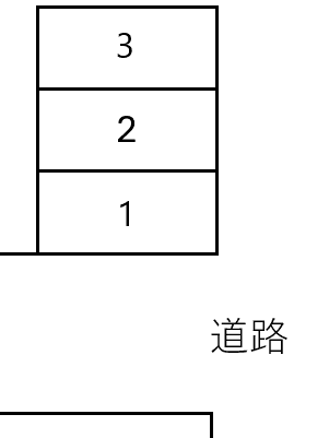 エンター北加賀屋第17の駐車配置図