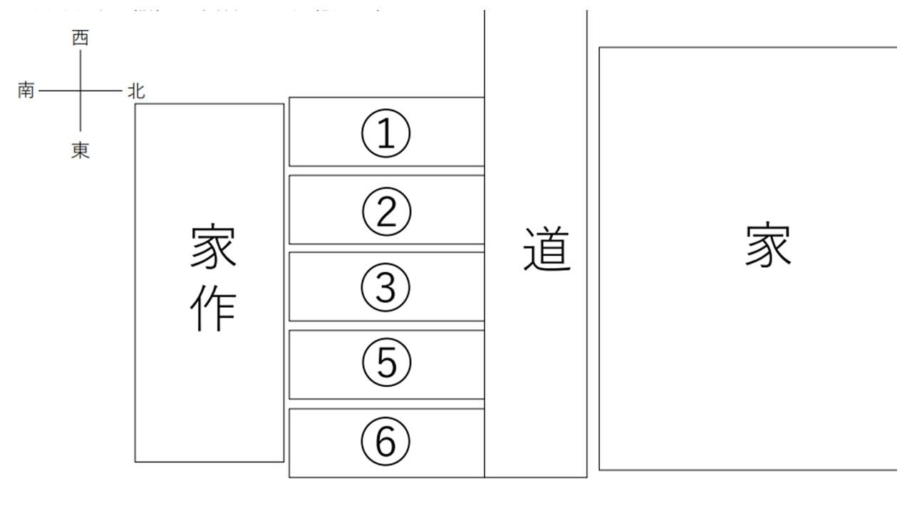 河野駐車場（前）の駐車配置図