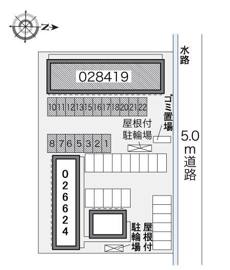サザン(28419)の駐車配置図