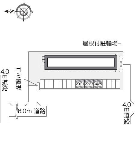 富士見Ⅱ(21756)の駐車配置図