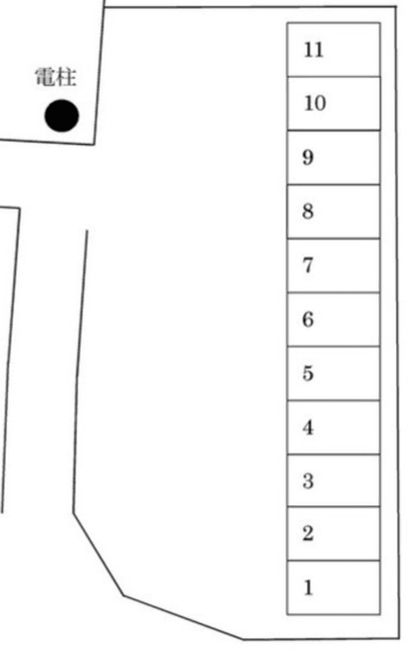 石川桑名パーキング３の駐車配置図