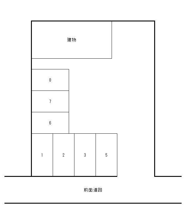 五日市１丁目４ガレージの駐車配置図