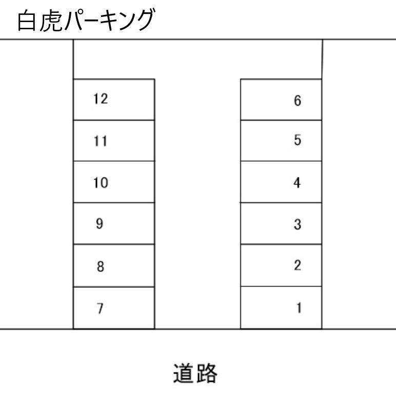 白虎パーキングの駐車配置図