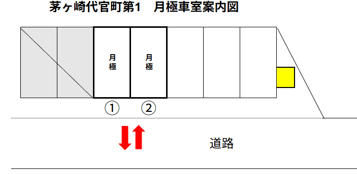 茅ヶ崎代官町第1の駐車配置図
