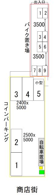 ミノラスパーキング蒲田２丁目第２の駐車配置図