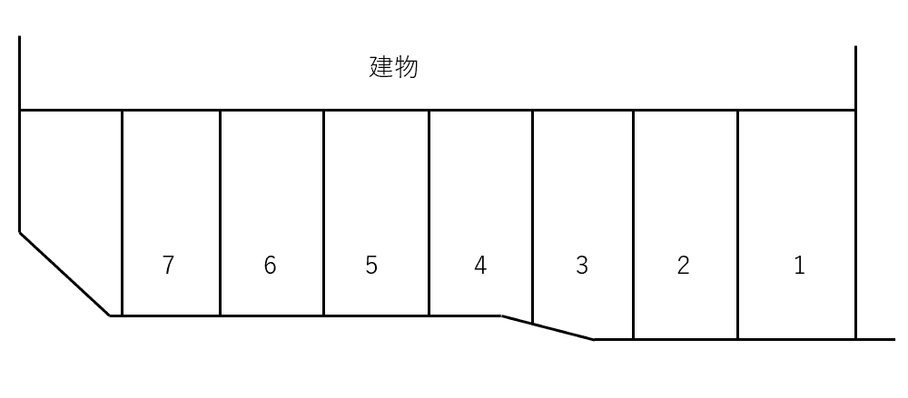 セジュールARAKI敷地内駐車場の駐車配置図