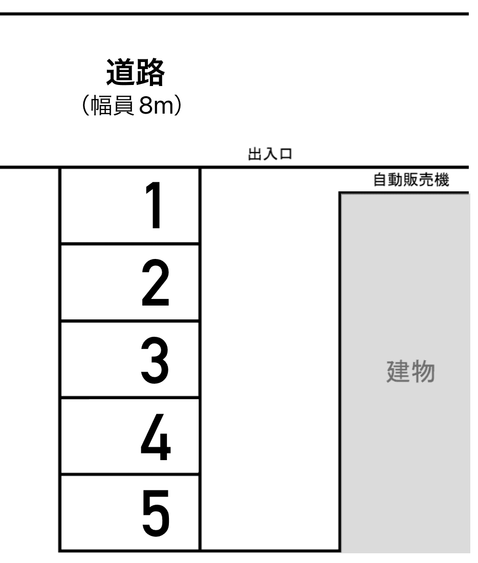 田村駐車場の駐車配置図
