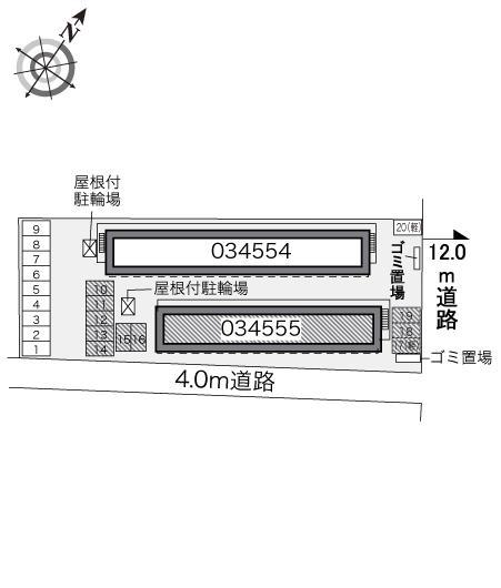 ロワジール西野Ｂ(34555)の駐車配置図