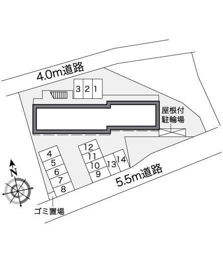 ひまわり(25205)の駐車配置図
