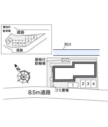 桜(27247)　敷地外駐車場の駐車配置図