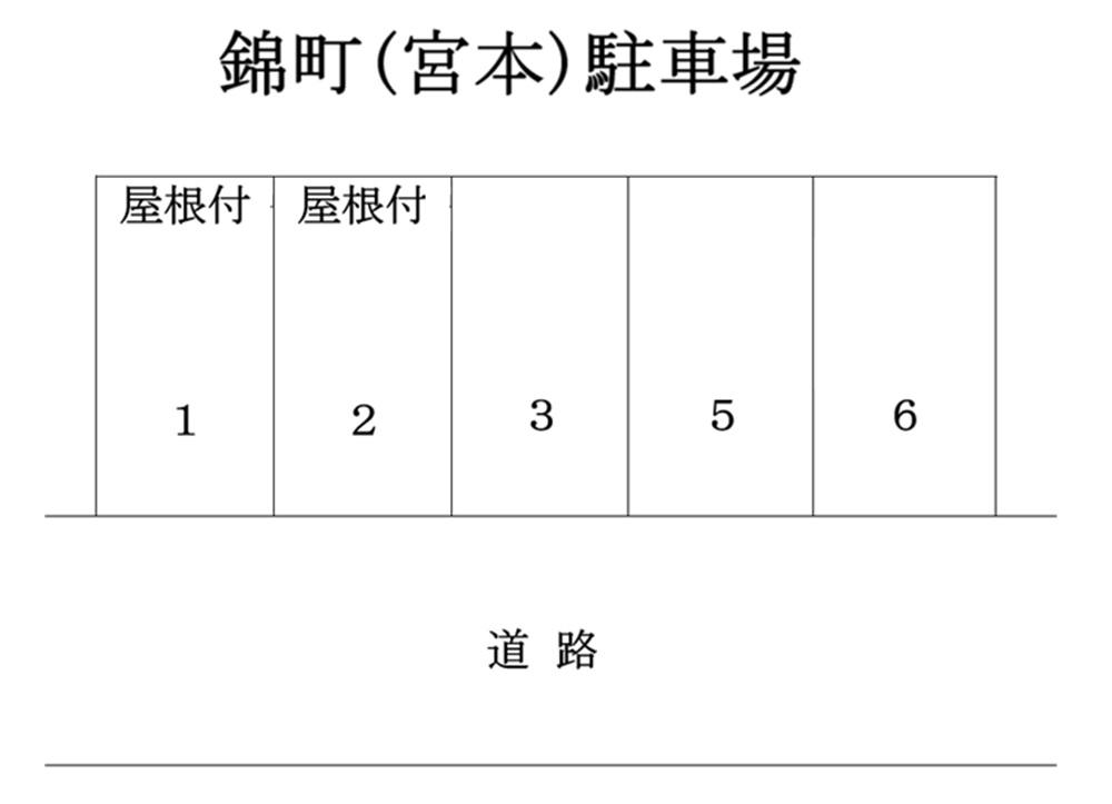 錦町駐車場 No.52の駐車配置図