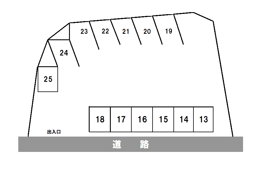 沢口町南レジデンスの駐車配置図
