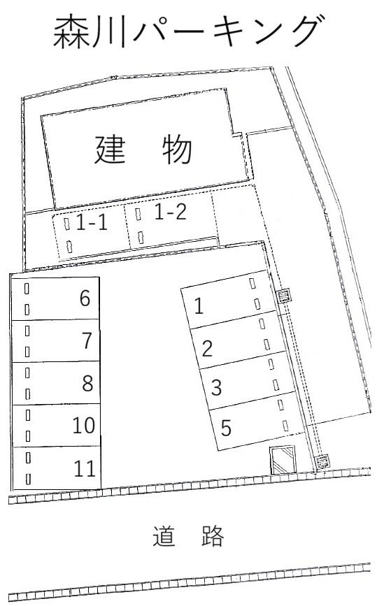 森川パーキングの駐車配置図