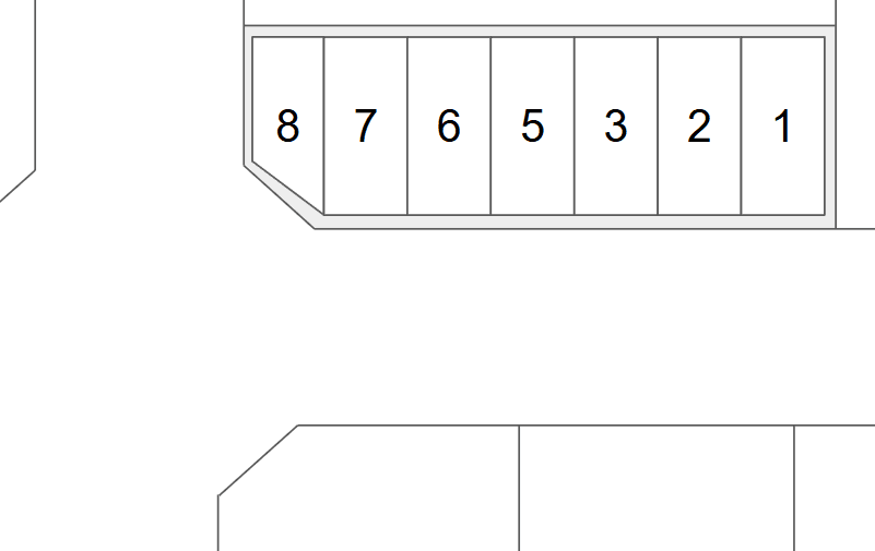 芥川駐車場の駐車配置図
