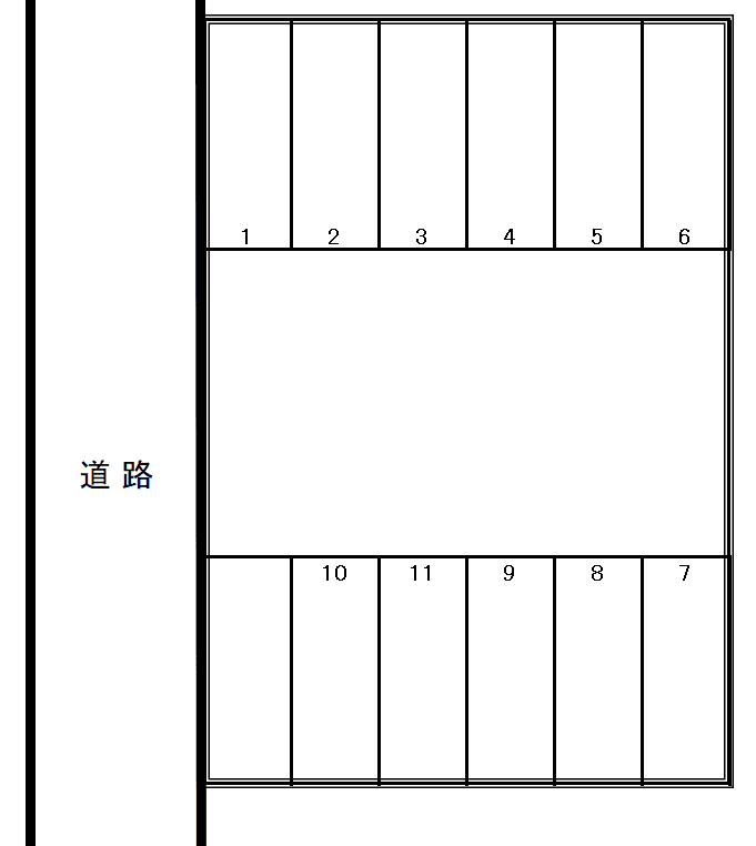 一木駐車場の駐車配置図