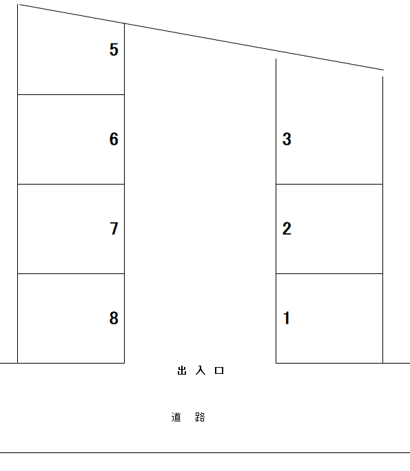 吉田新町駐車場の駐車配置図