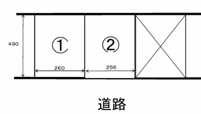 渡邊駐車場の駐車配置図