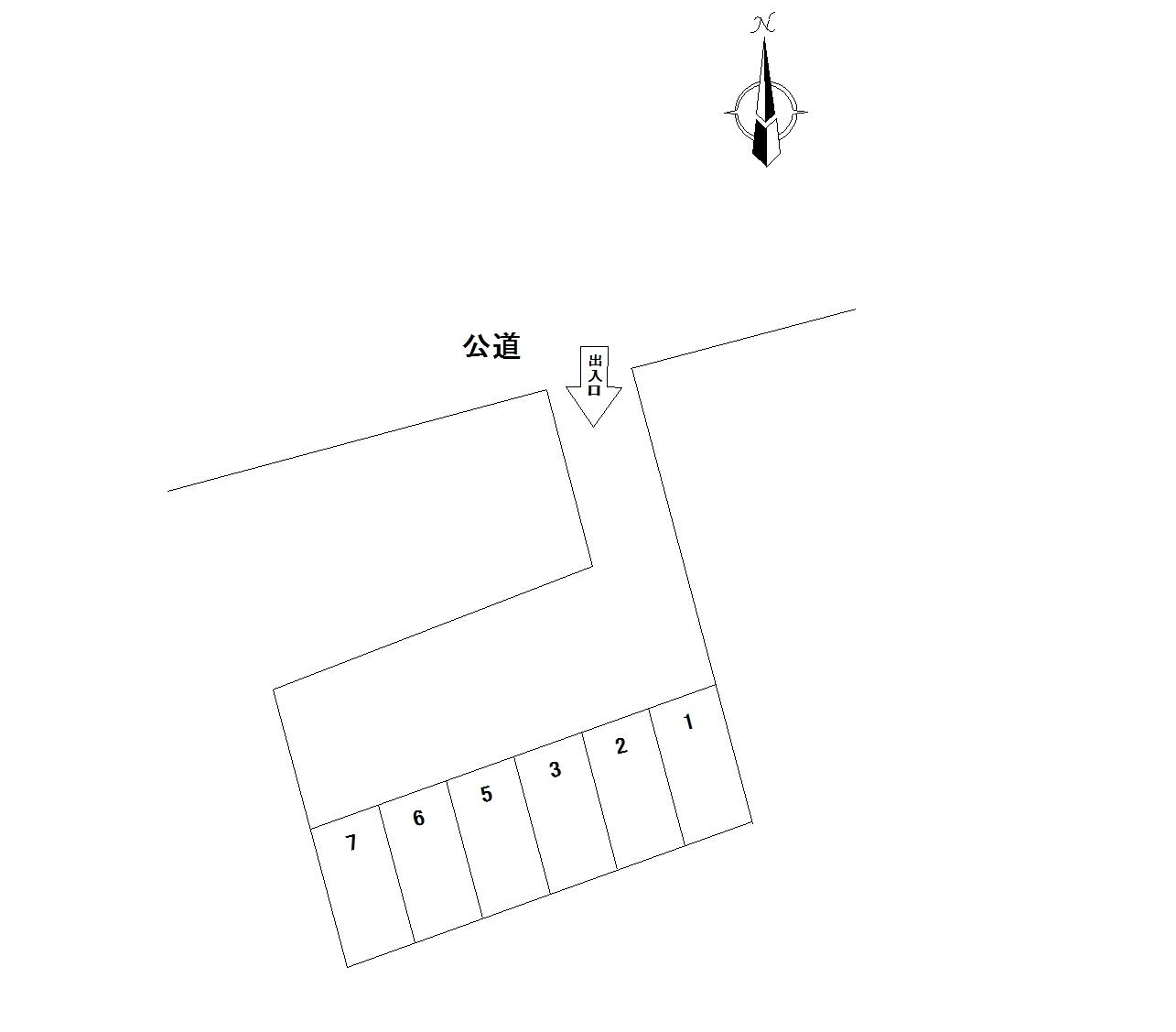 横田第1駐車場の駐車配置図