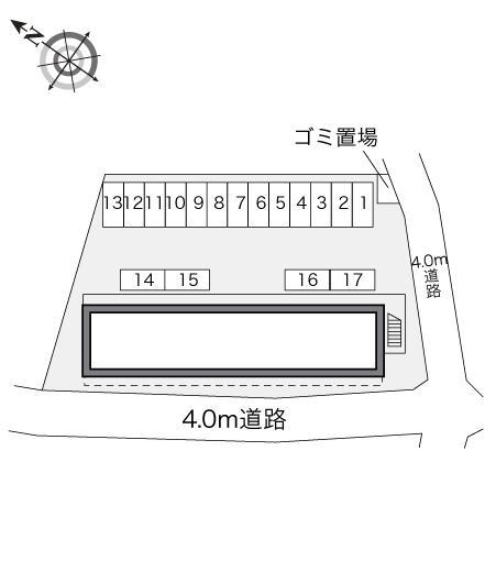 グランディール(23055)の駐車配置図
