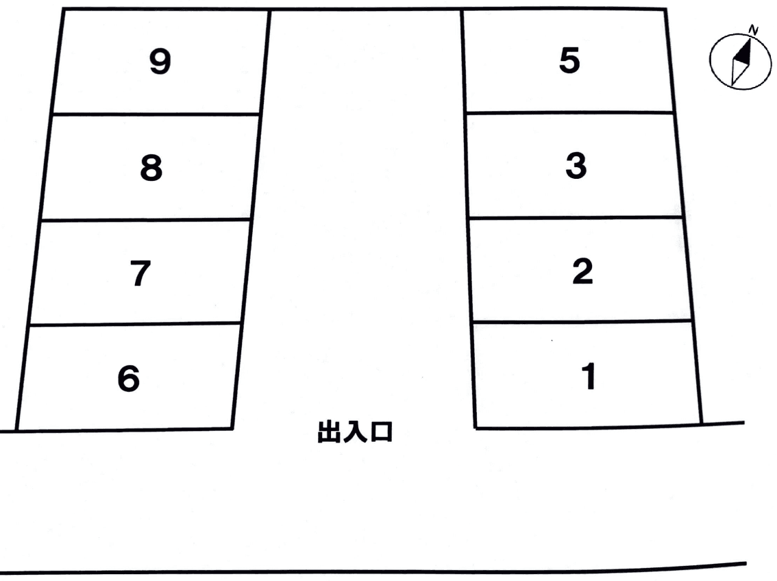 揚羽町の駐車配置図