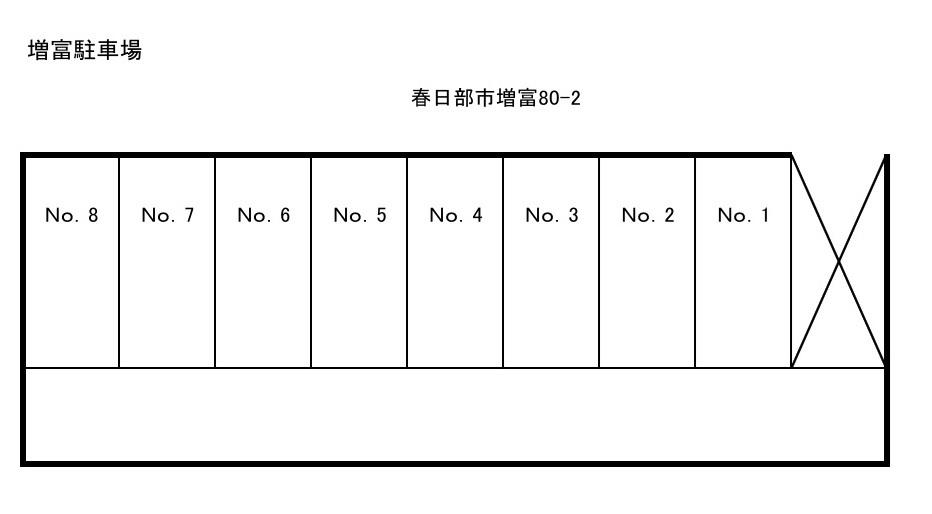 増富駐車場の駐車配置図