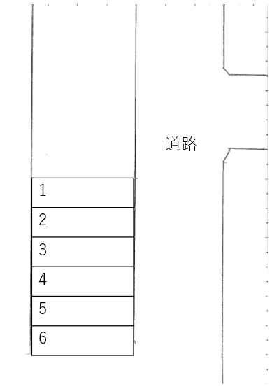岡田第２駐車場の駐車配置図