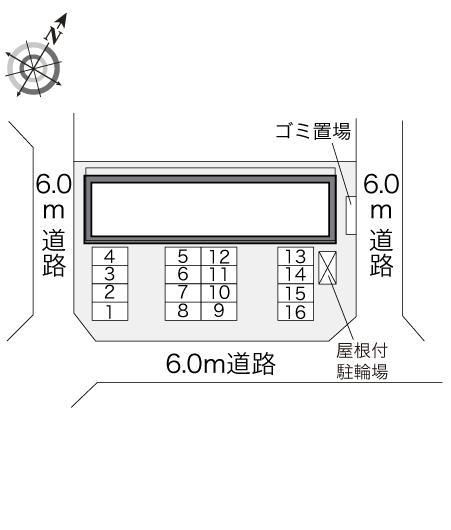 フローラ　Ｋ(21507)の駐車配置図