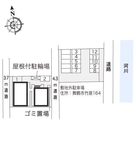 嵯峨(24905)　敷地外駐車場の駐車配置図