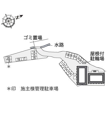 長楽寺(32147)　敷地外駐車場の駐車配置図