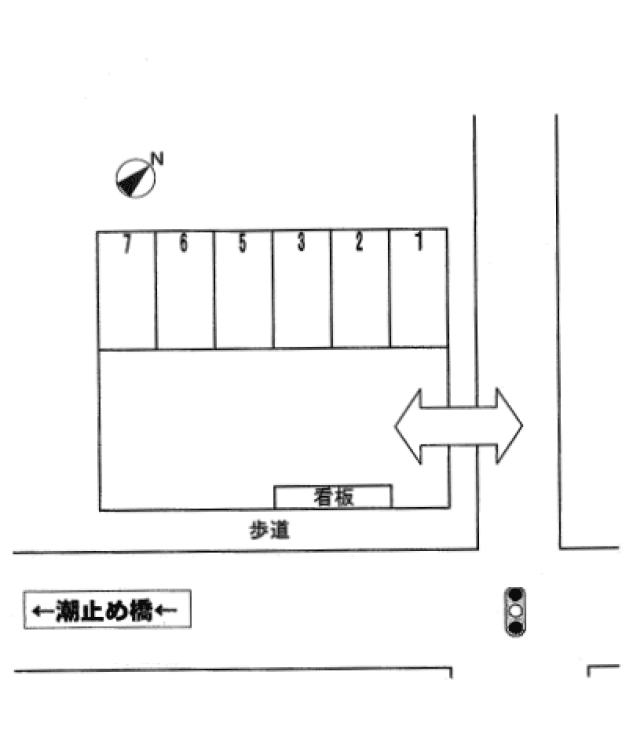 青い鳥駐車場の駐車配置図