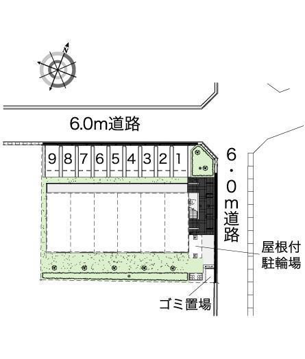 メゾン柏井(43002)の駐車配置図