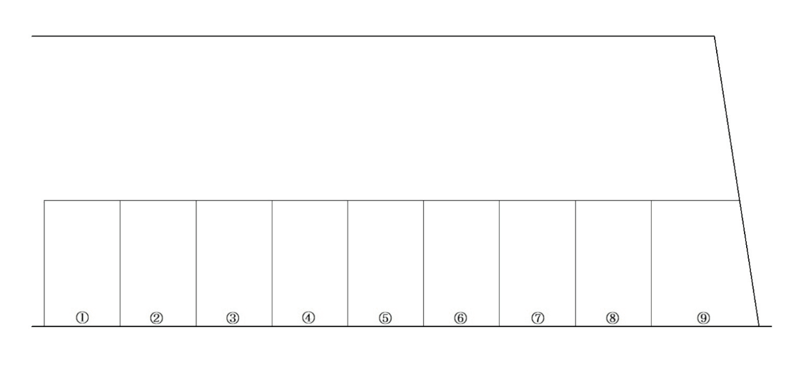 第三登川駐車場の駐車配置図