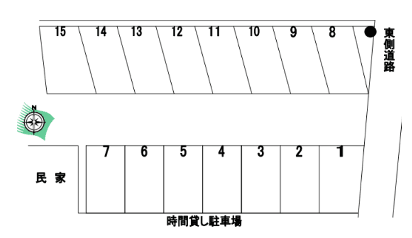 山下めぐみ　駐車場の駐車配置図