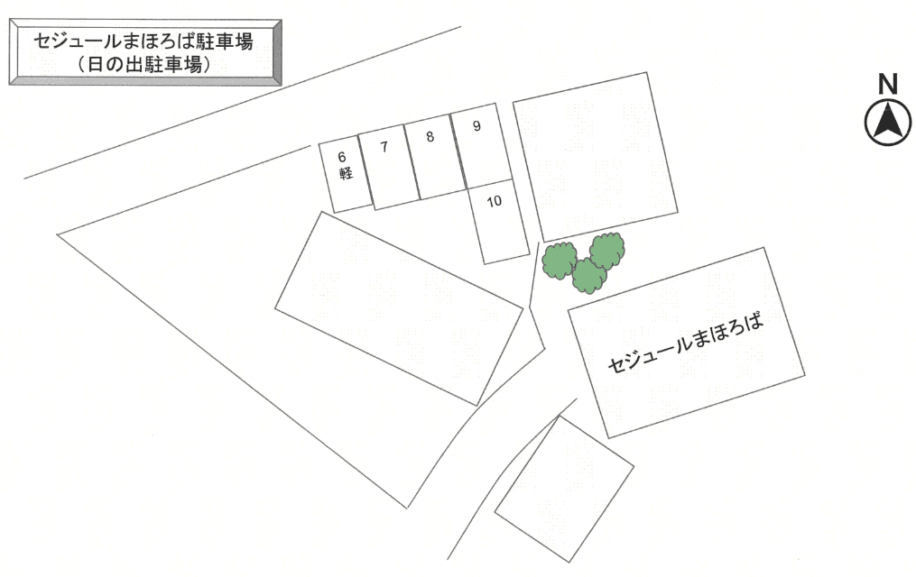 日の出駐車場の駐車配置図