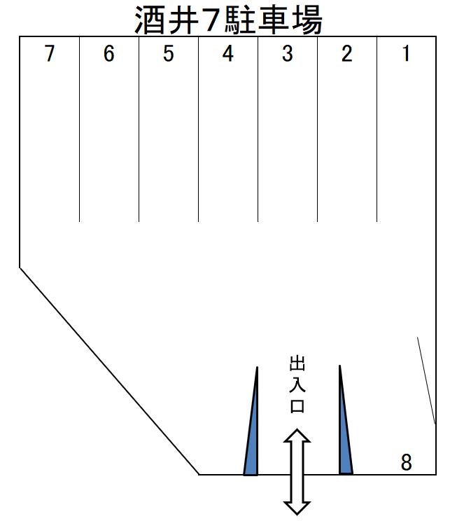 酒井７駐車場の駐車配置図