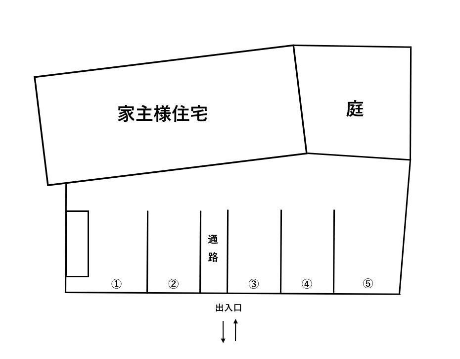 當眞駐車場Ⅴの駐車配置図